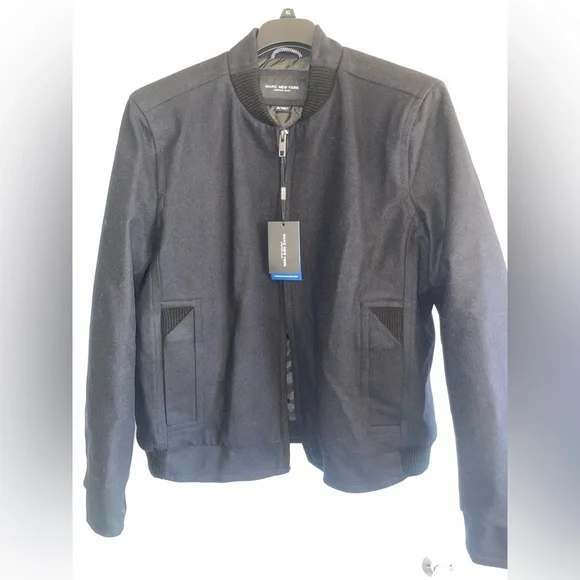 Marc New York by Andrew Marc Men s Barlow Melton Wool Bomber Jacket